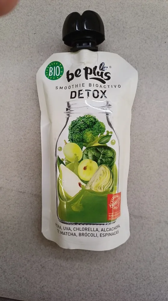 Pera Uva Chlorella Alcachofa Te Matcha Brocoli Espinacas/Smoothie Bioactivo Detox/Be Plus