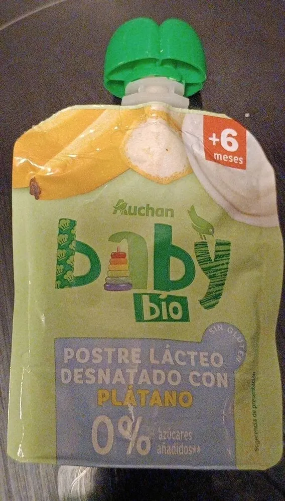 Baby bio postre lácteo desnatado con plátano