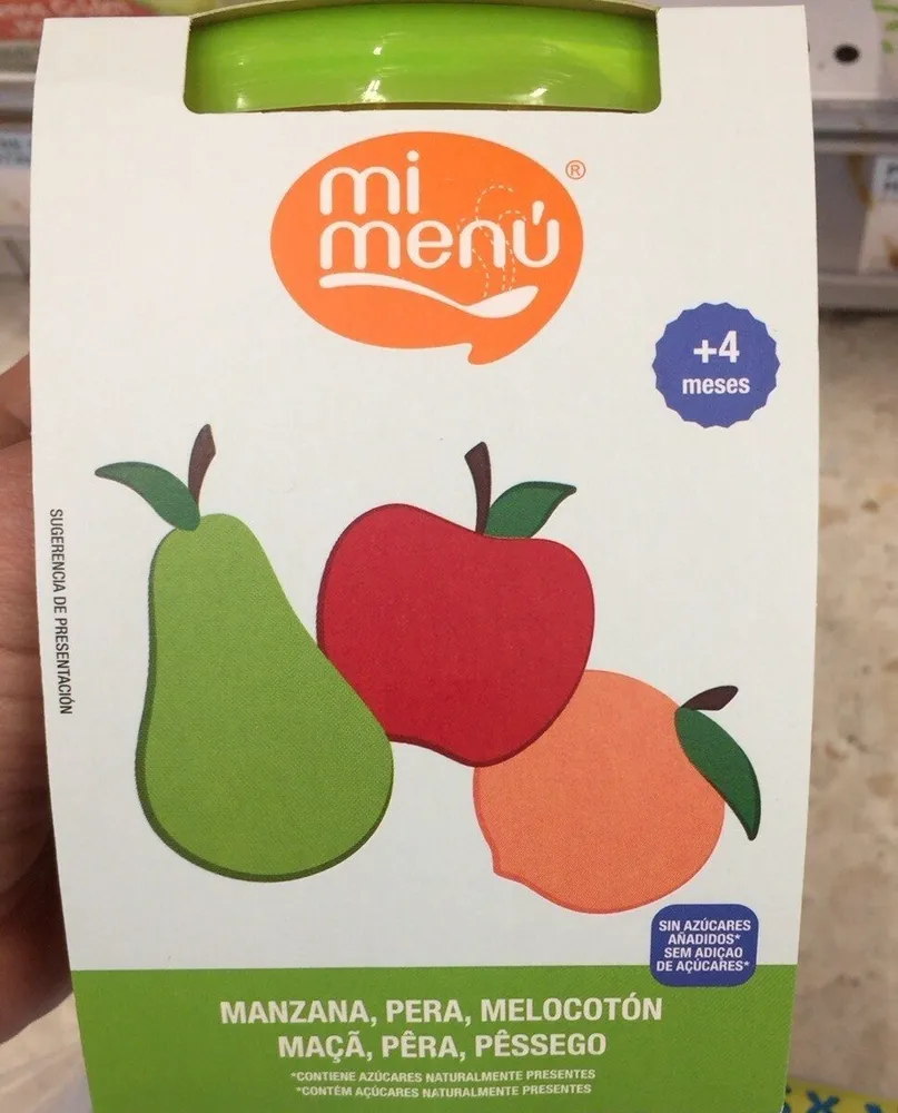 Manzana, pera, melocoton