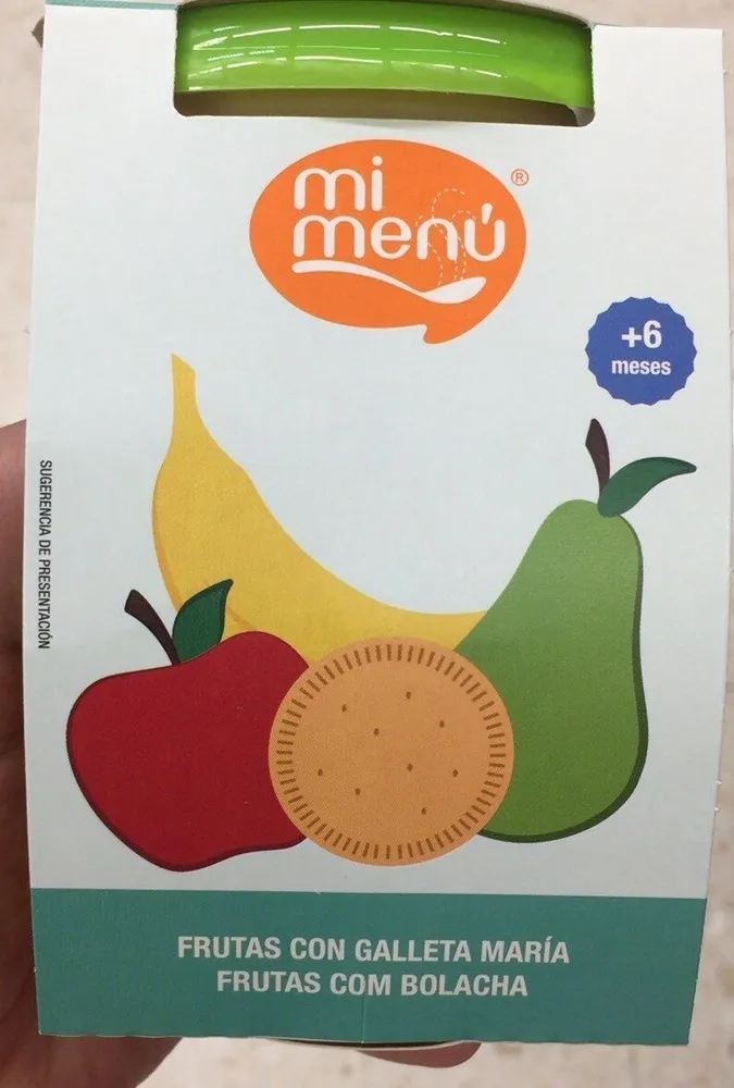 Frutas con galleta