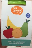 Frutas con galleta