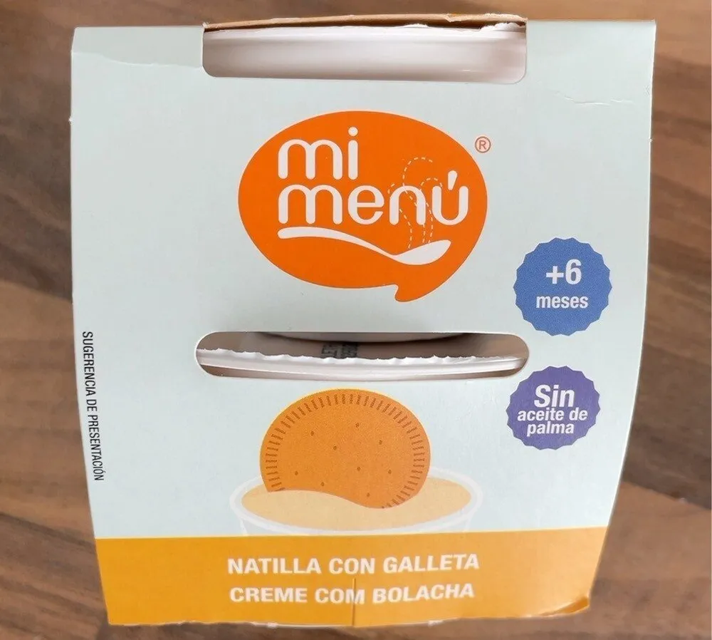 Natilla con galleta