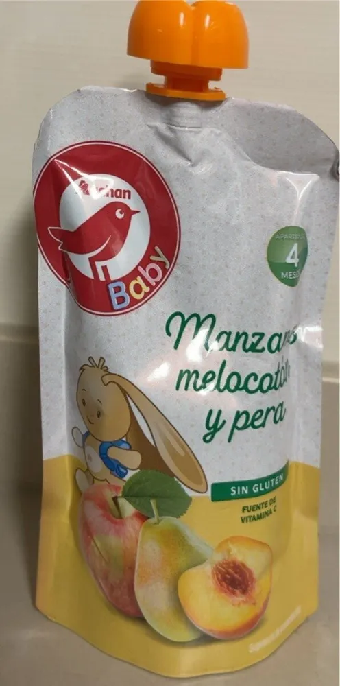 Bolsita manzana, melocotón y pera