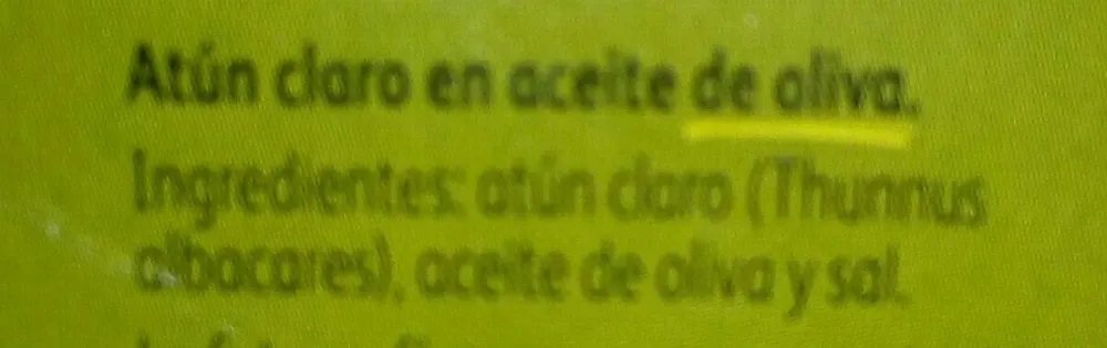 Atún claro en aceite de oliva