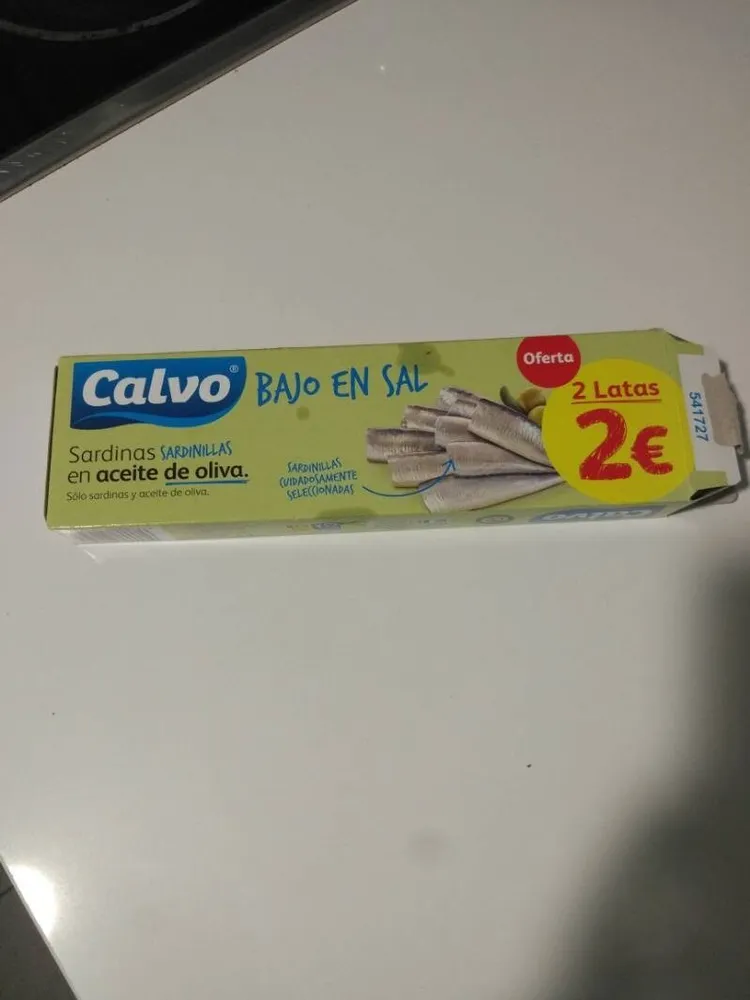 Sardinillas En Aceite De Oliva Bajo En Sal Calvo Pack 2 Latas