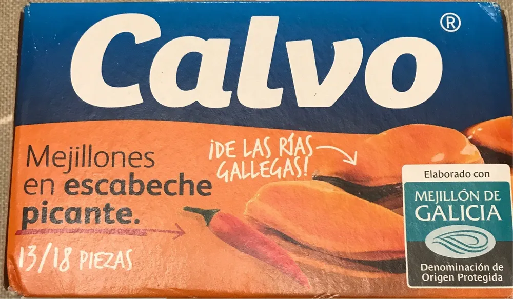 Mejillones en escabeche picante