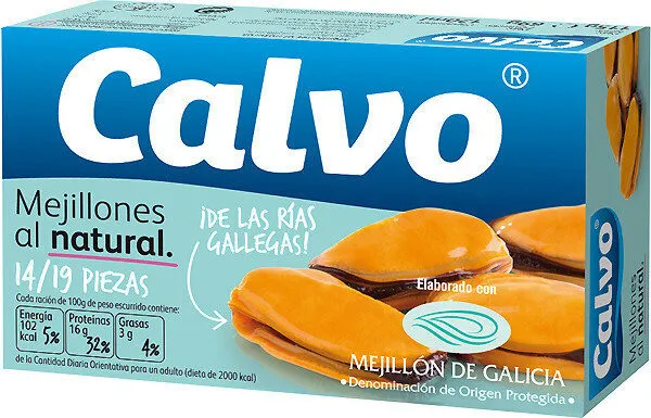 Mejillones de las rías gallegas al natural