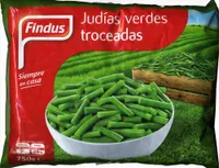 Judías verdes redondas troceadas congeladas "Findus"