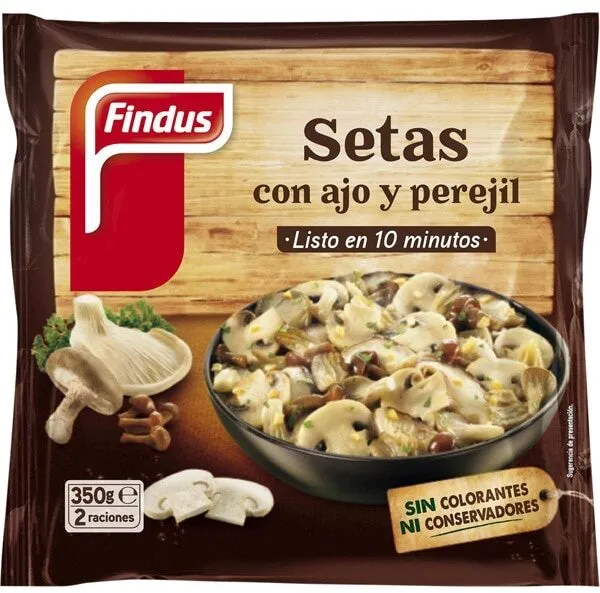 setas con ajo y perejil