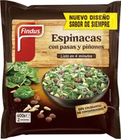 Tradicionales espinacas con pasas y piñones