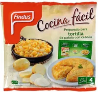 Preparado para tortilla de patata con cebolla