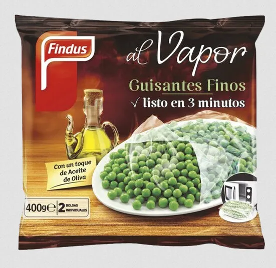 Guisantes finos al vapor