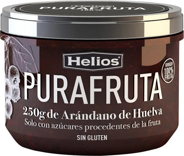 Purafruta mermelada de arándano de huelva sin gluten