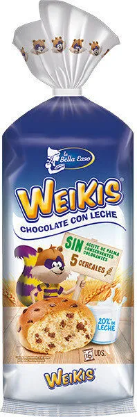 Pan de leche con cereales, pepitas de chocolate