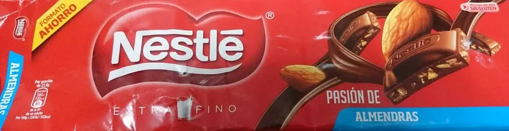 Chocolate con leche extrafino pasión de almendras
