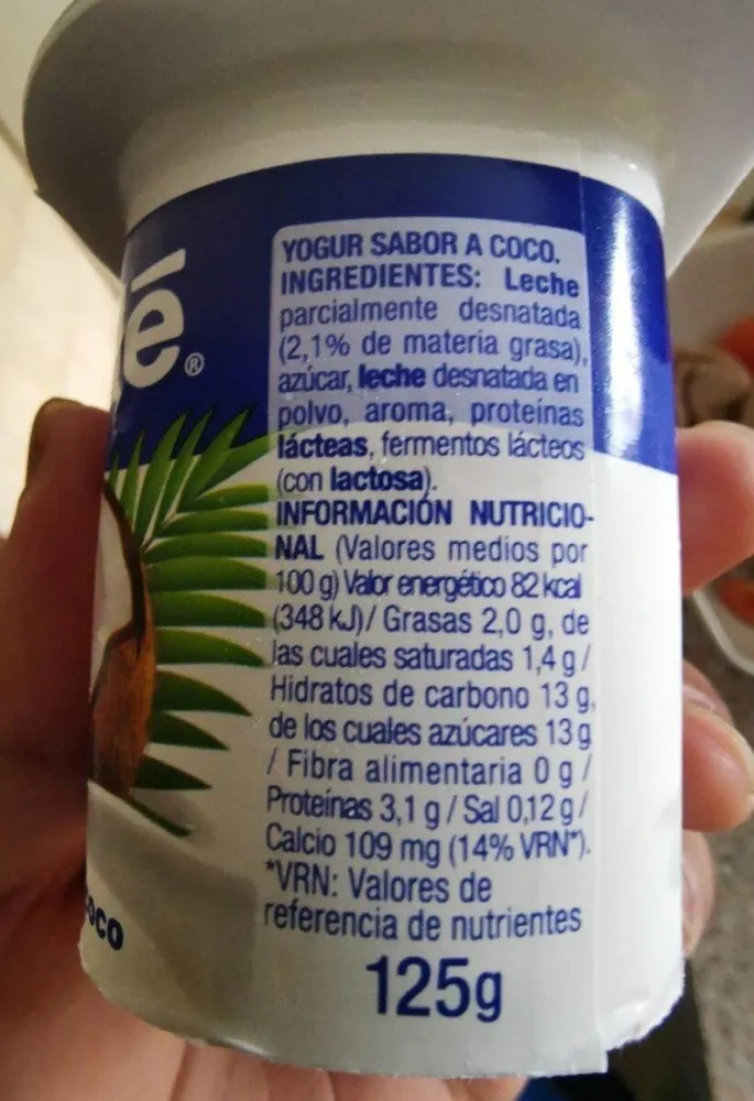Yogur Nestle Sabor Coco 4x125GRS