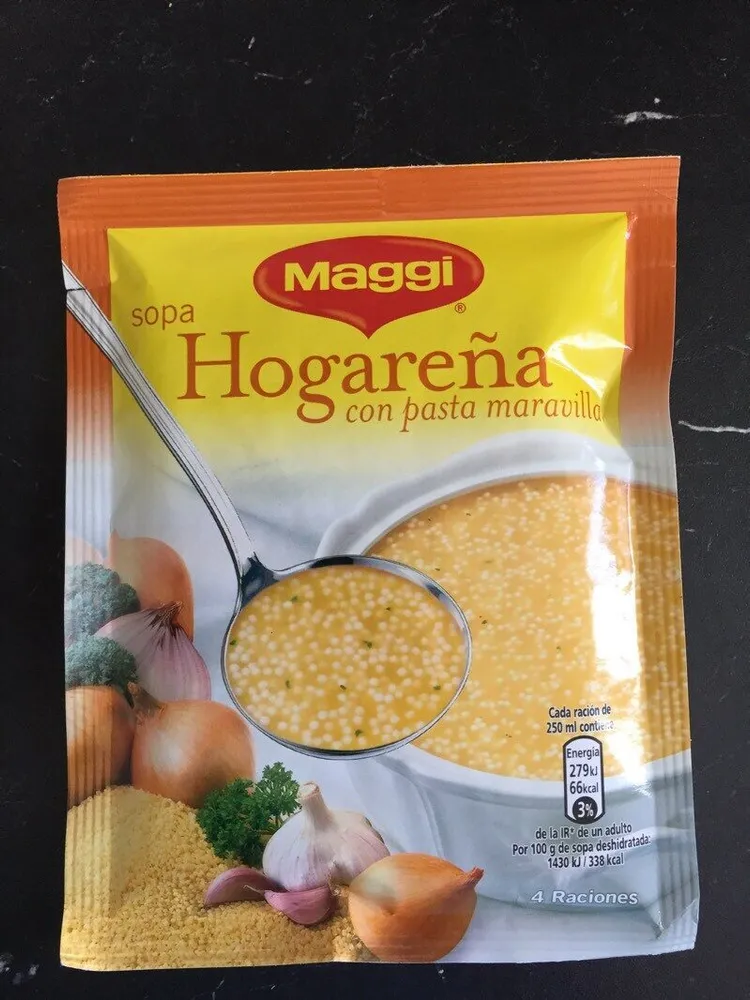 Sopa hogareña con pasta maravilla