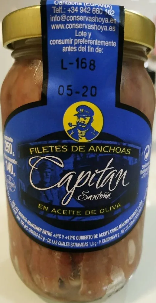 Filetes de anchoas en aceite de oliva