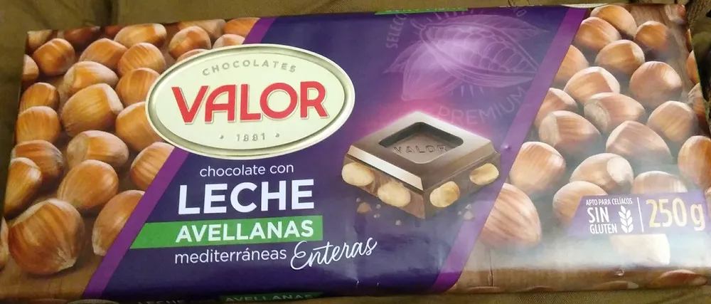 Valor Chocolate con leche y avellanas mediterráneas