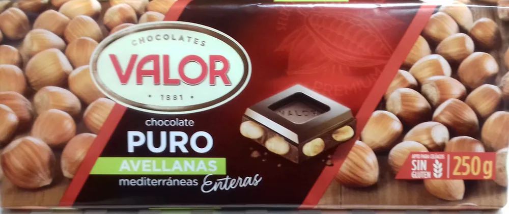 Chocolate puro avellanas enteras 52% cacao