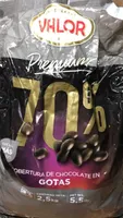 Cobertura de chocolate en gotas 70% cacao