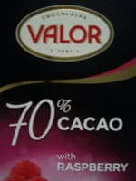 Chocolate 77% cacao con frambuesa