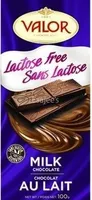 Valor Milk Lactose Free Chocolate Bar