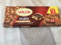 Valor chocolate puro almendras sin gluten XL