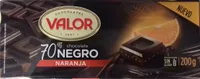 Valor Chocolate negro 70% con naranja