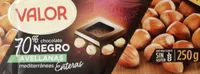 Valor Chocolate negro 70% avellanas enteras
