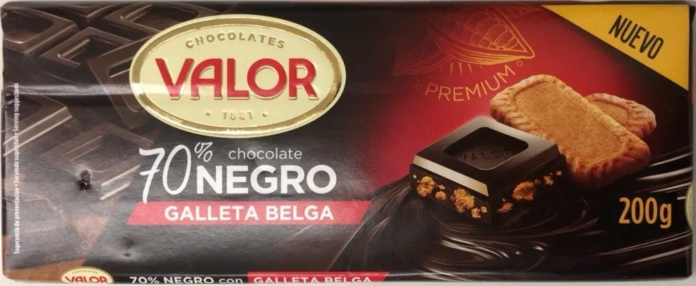 Chocolate negro 70% Galleta Belga