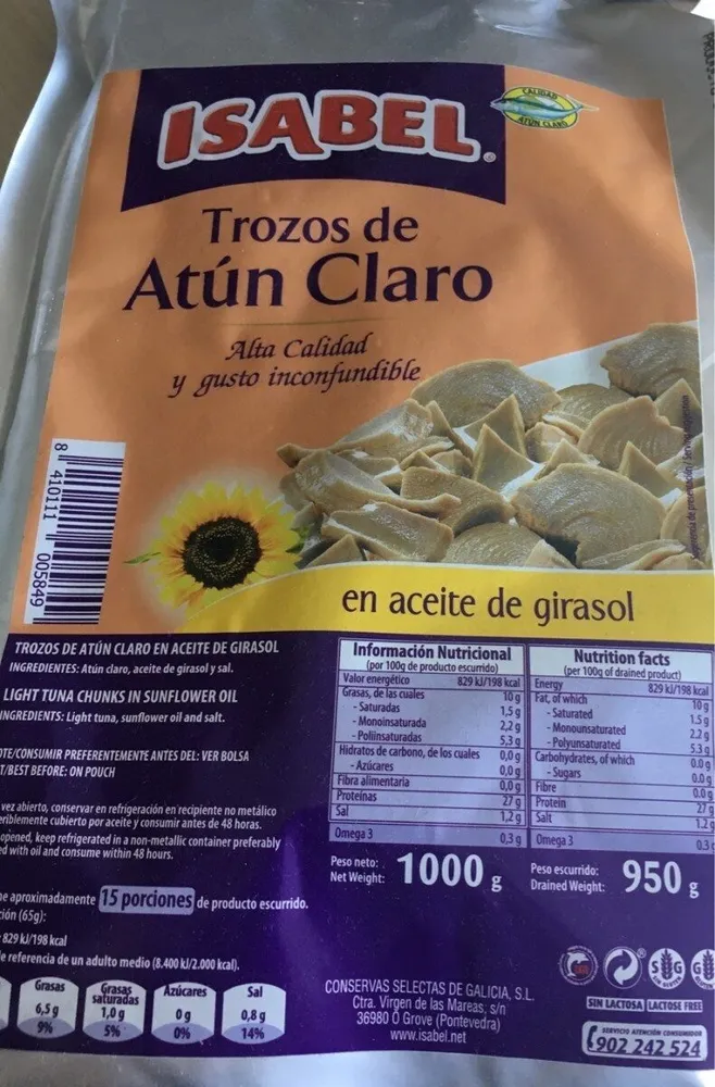 Trozos de Atún Claro