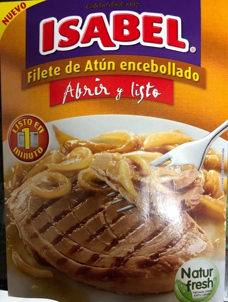 Filete atun encebollado