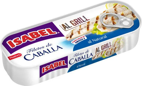 Filetes de caballa al natural al grill