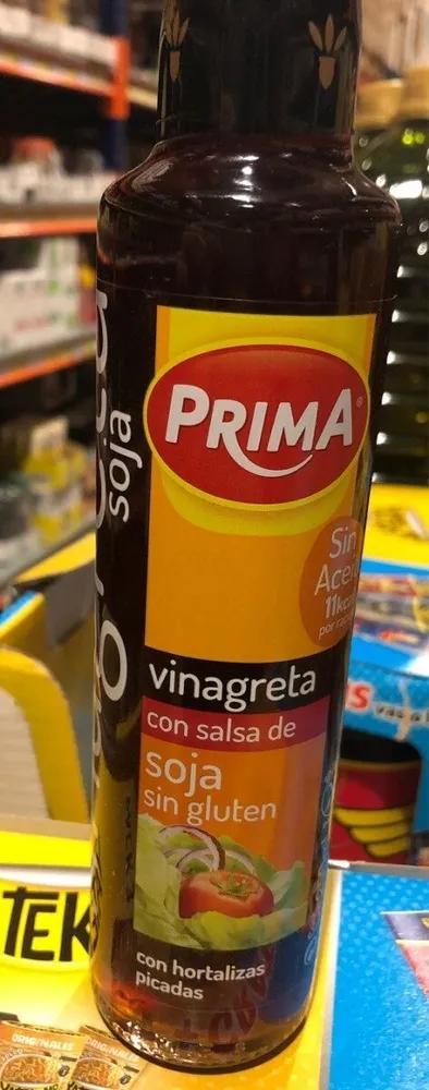 Vinagreta con salsa de soja sin gluten