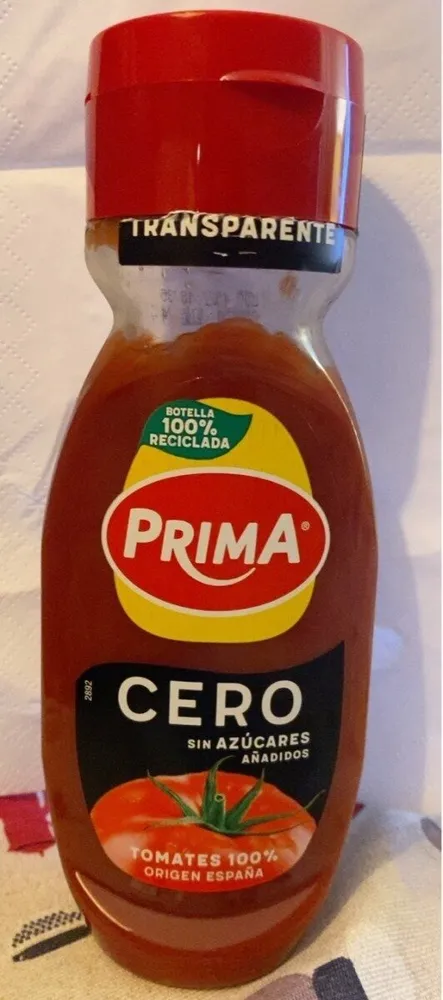 Ketchup cero sin azúcares añadidos