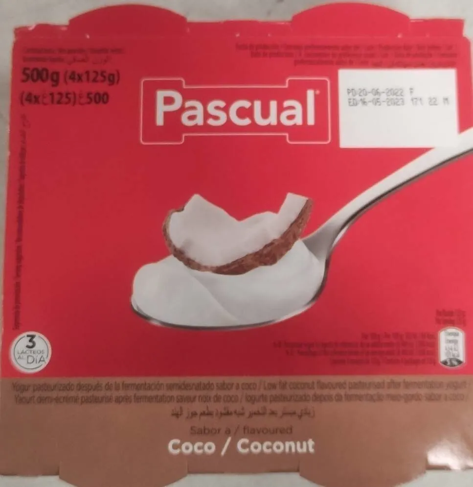 Yogur sabor a coco