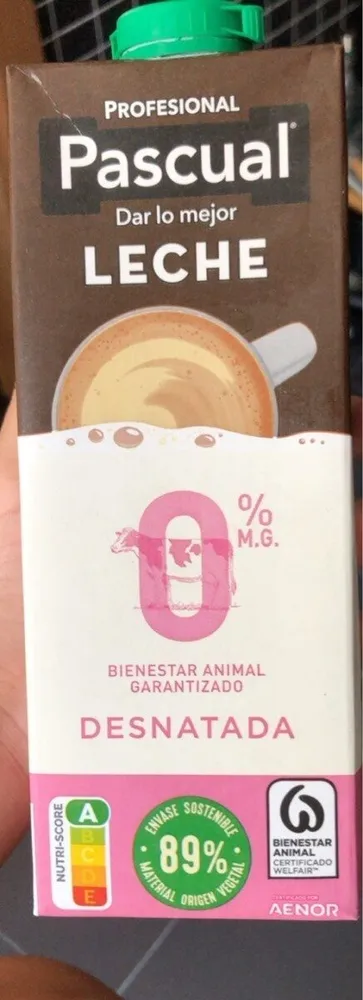 Leche desnatada