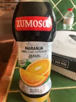 Zumo refrigerado de naranja sin pulpa