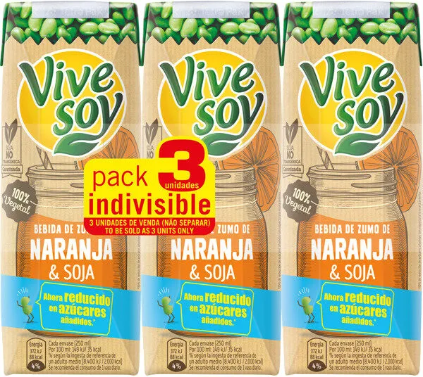 Zumo de naranja y soja