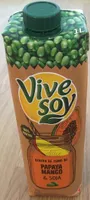 Bebida de zumo de papaya mango y soja