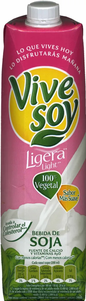 Bebida de soja ligera