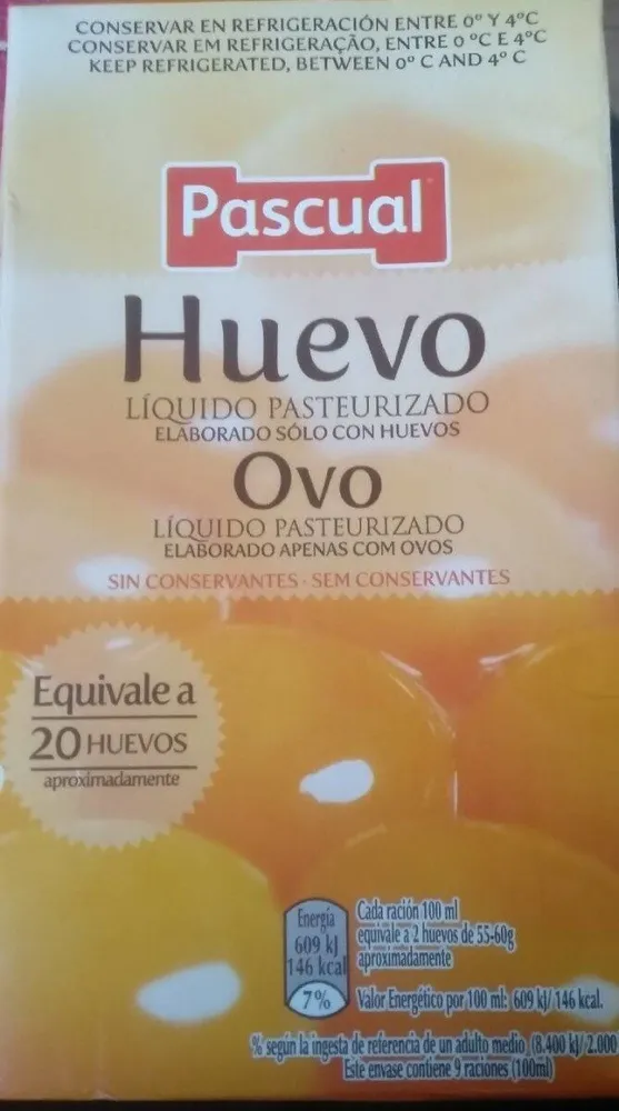 Huevo líquido pasteurizado
