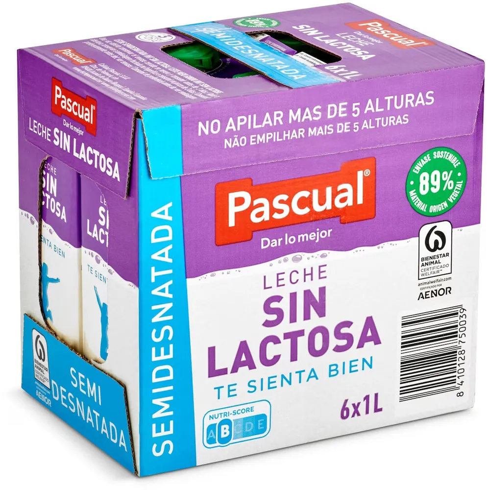 Leche semidesnatada sin lactosa