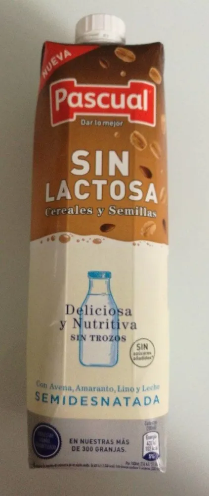 Lait sans lactose et aux céréales
