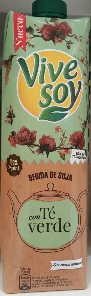 Bebida de soja con té verde