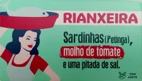 Sardinhas (Petinga), molho de tomate e uma pitada de sal.