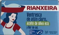 Ventresca de atún claro, aceite de oliva eco y flor de sal