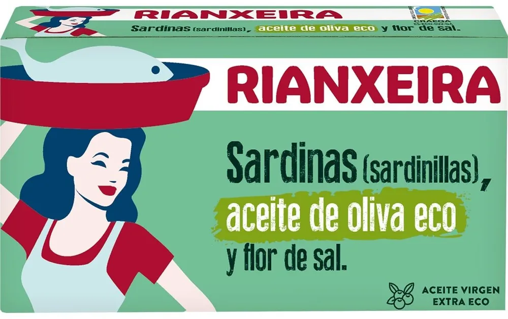 Sardinas en aceite de oliva eco y flor de sal