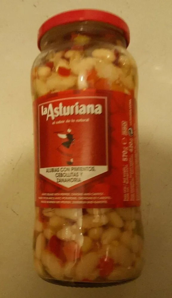 Alibias con pimientos, cebollitas zanahoria